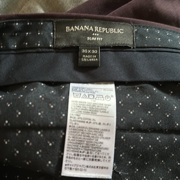 Lot of 3 pairs of Banana Republic dress slacks/ pants. Gray, khaki and dark red. - Picture 2 of 5